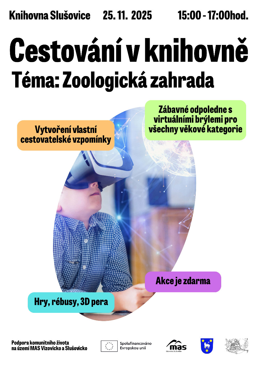 Plakátek Cestování v knihovně